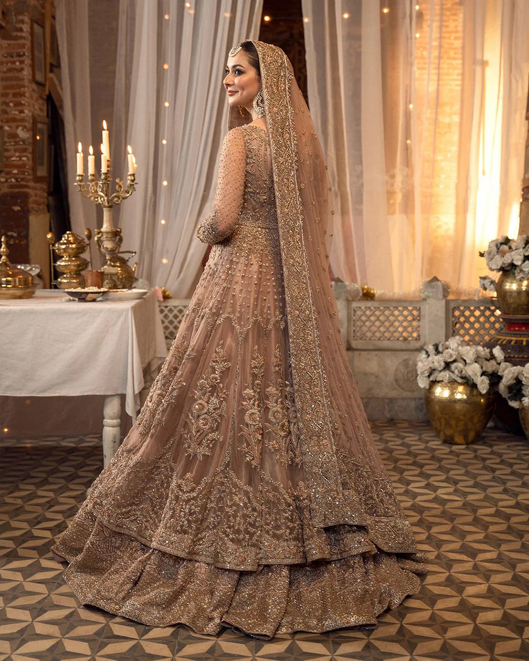 Faiza Saqlain Bridal Dress Unstitch Net