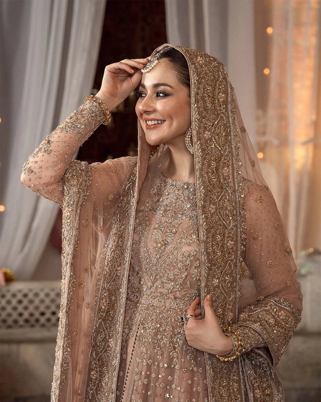 Faiza Saqlain Bridal Dress Unstitch Net