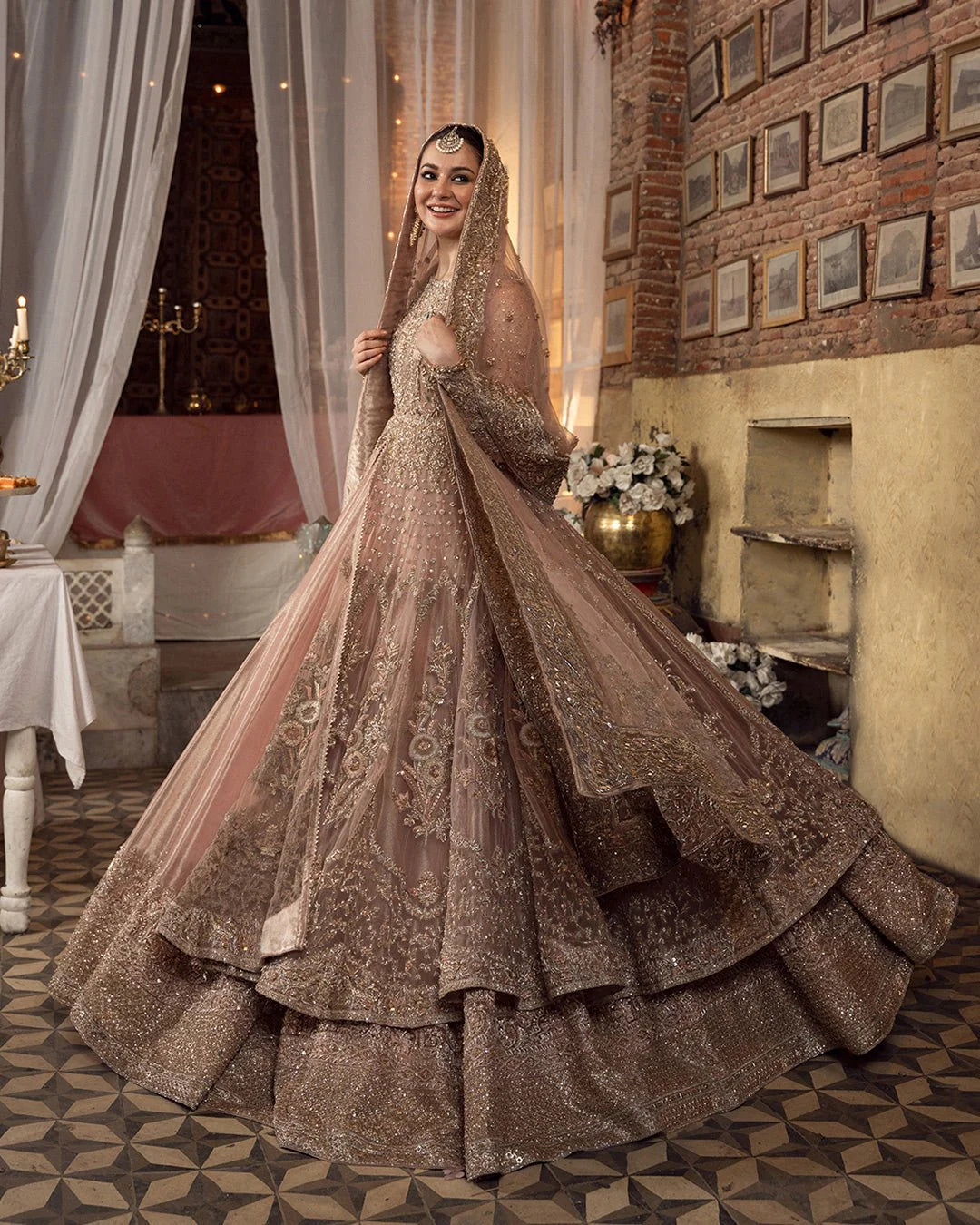 Faiza Saqlain Bridal Dress Unstitch Net