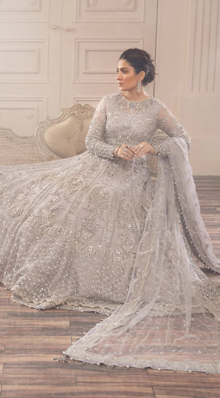 Nameera By Farooq Bridal Unstitched Maxi Collection Net